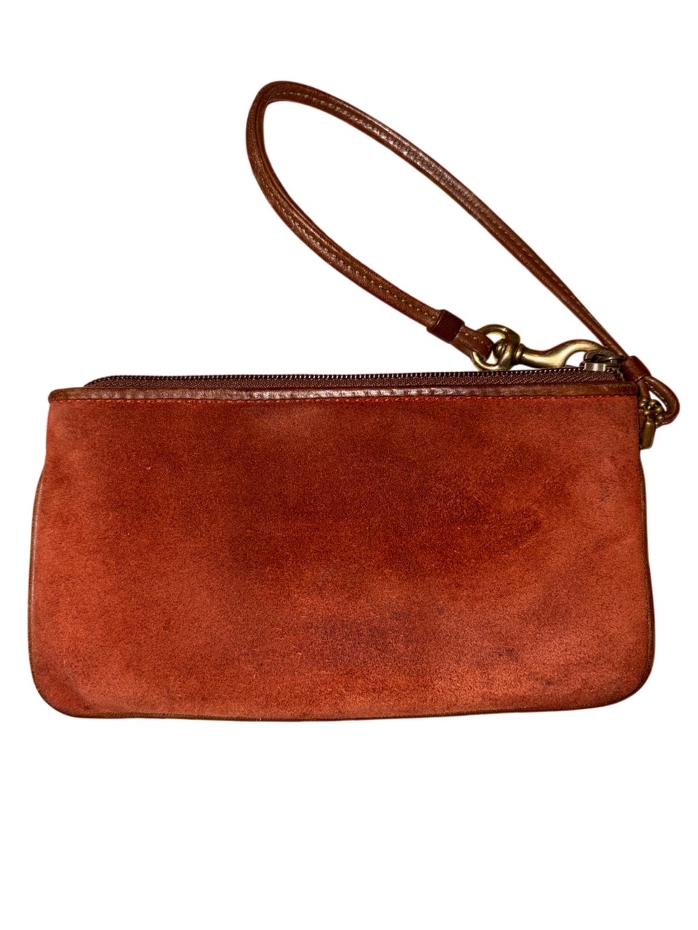 Coach Vintage Y2K Corset Laced Wristlet In Rust suede & brown leather.  7139 - Picture 2 of 10
